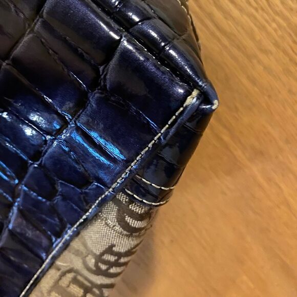 Genna De Rossi Purse, Tan, Brown & Dark Blue/Dark Purplish. (P05) - Picture 12 of 15